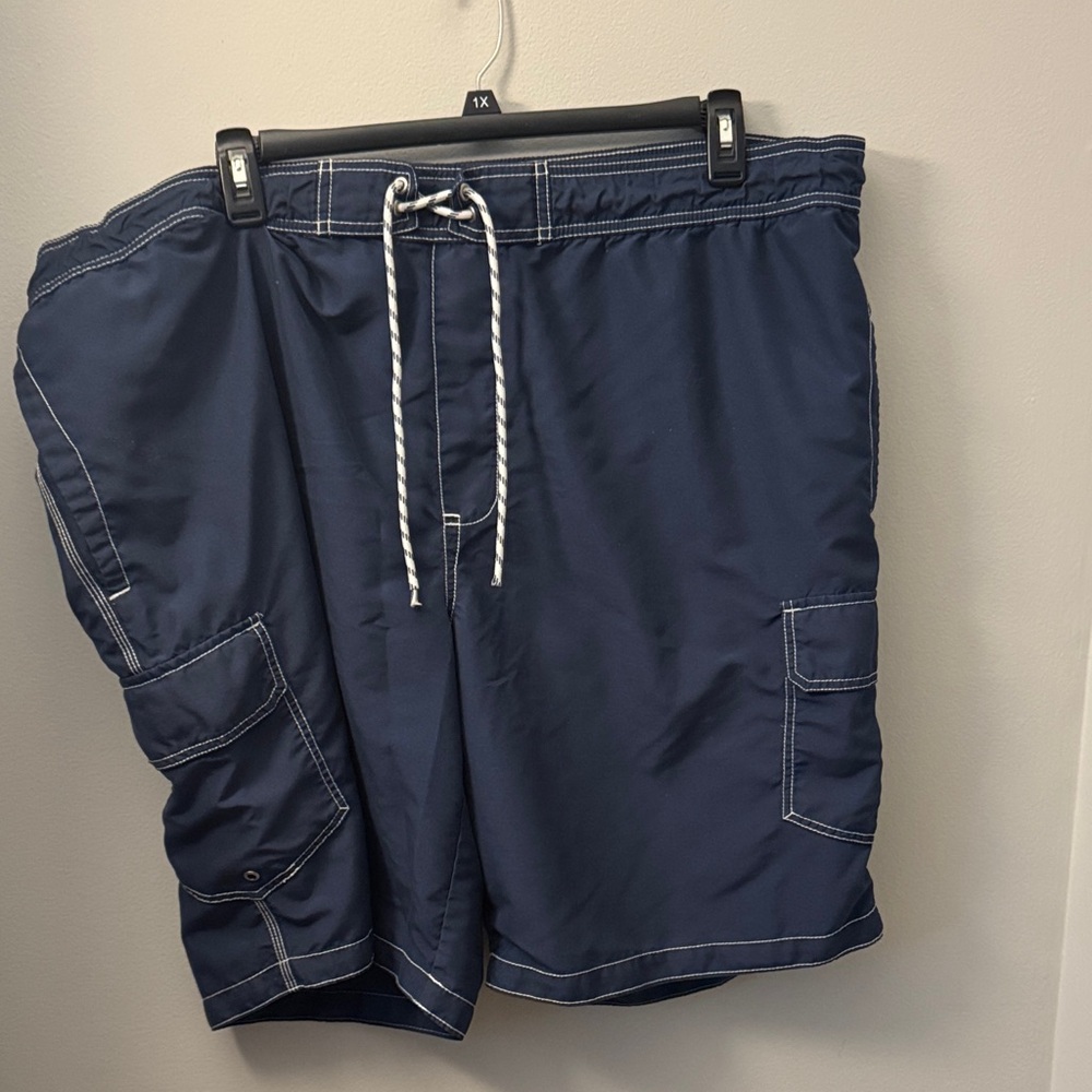 The Foundry Supply Co. Dark Blue Swim Board Shorts